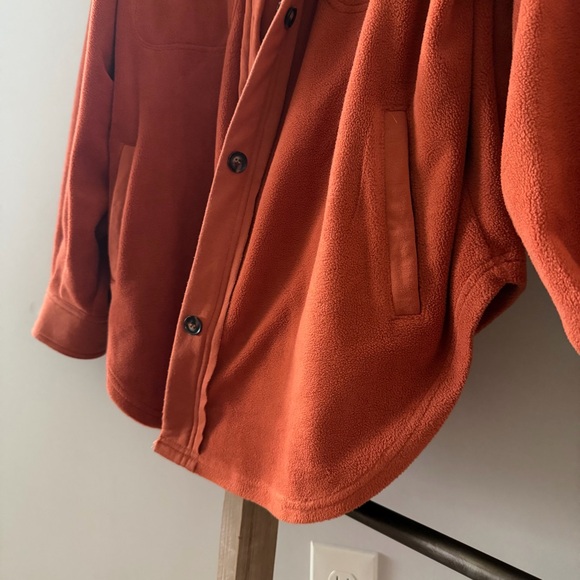 BiBi Rust Fleece Shacket Button Front Jacket - Size L - Picture 6 of 9